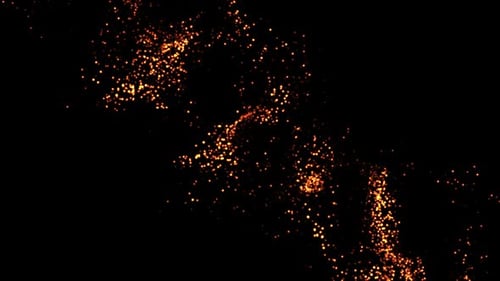 Sparkling Golden Particles Flowing Abstract Background Loop