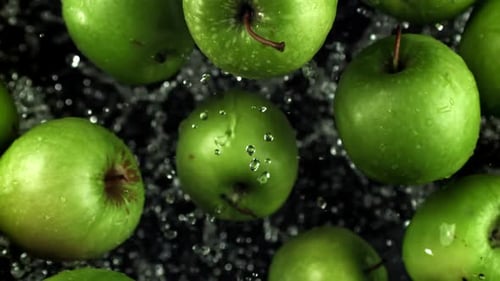 Apples Rise and Fall wurde mit einer Hochgeschwindigkeitskamera mit 1000 Bildern pro Sekunde gefilmt