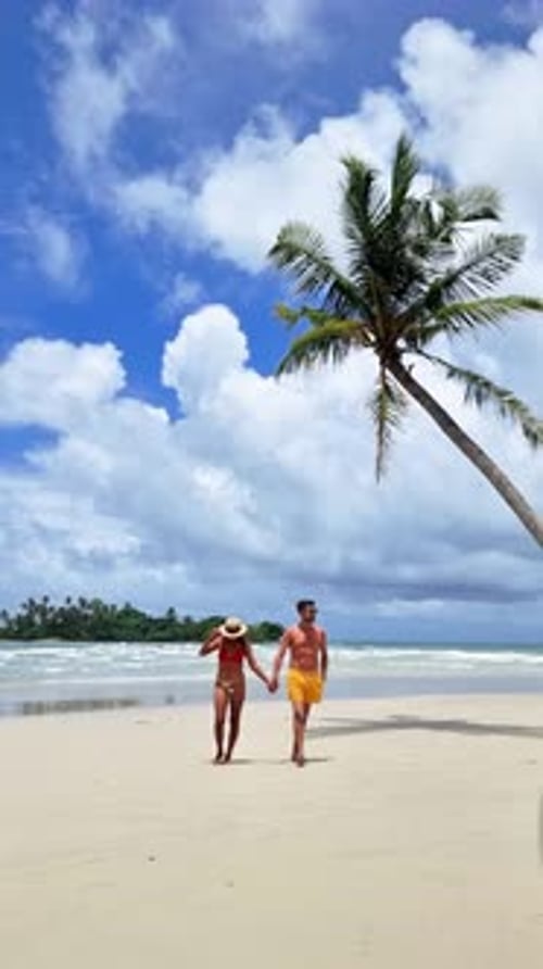 a Man and a Woman are Standing on a Beach Holding Hands Koh Kood Island Thailand