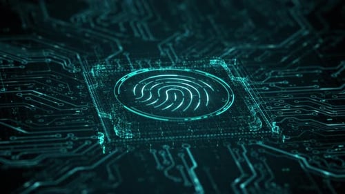 Digital Biometric Security and Identify By Fingerprint Concept Scanning System of the Finger Print