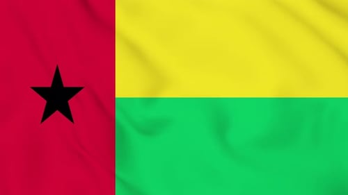 Waving Guinea-Bissau National Flag Animation