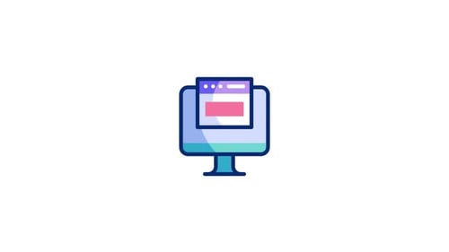 Animated Computer Monitor Loading Content Icon
