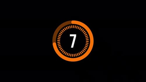 10-sekündige Kreis-Countdown-Animation