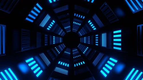 Blue Reverse Slowed Strobe Tunnel Background Vj Loop In 4K