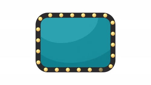 Lightbulb banner blank 2D object animation