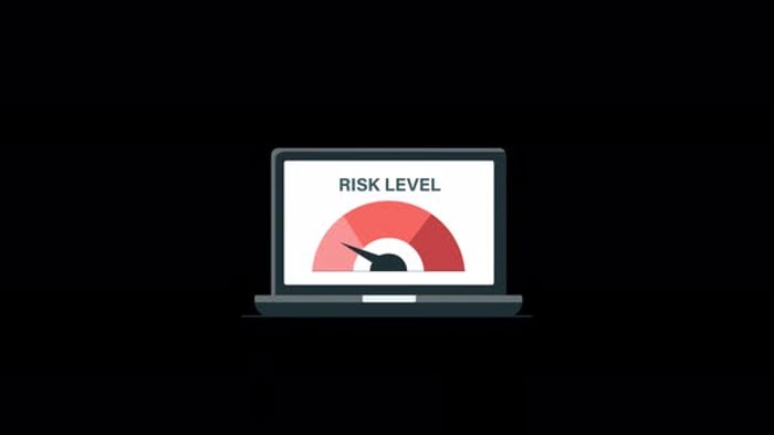 Animated Risk Level Indicator on Laptop Screen, Backgrounds Motion ...