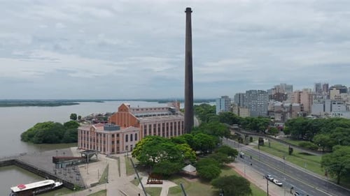 Aerial View of Porto Alegre Cityscape, Brazil