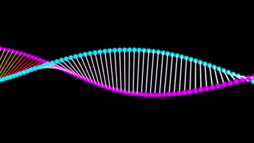 Rotating DNA Double Helix Abstract Science Background