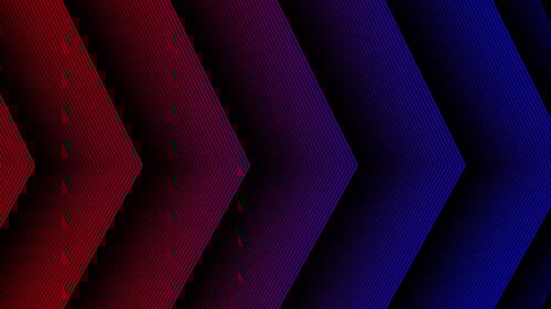 Neon Right Arrow Direction From Red To Blue On Black Background