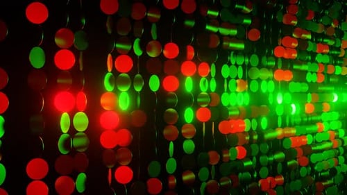 Hängespiegel-Hintergrund VJ Loop in HD mit grünem und rotem Schimmer