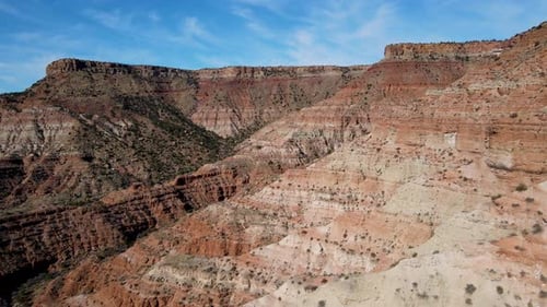 Aerial shot of the amazing rock formations in southern Utah.