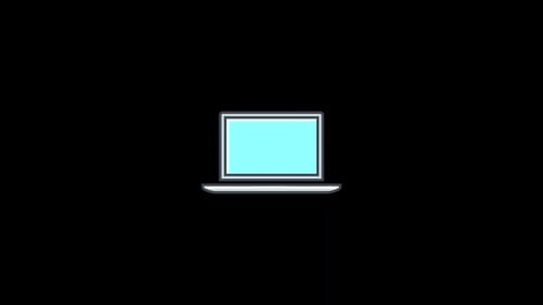 Minimalist Laptop Icon Animation for Technology Content
