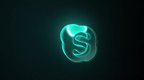 Neon Glowing Logo Reveal in a Futuristic Digital Style