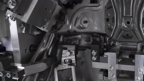 Laser welding process in industrial machine, 29,97fps, 4k