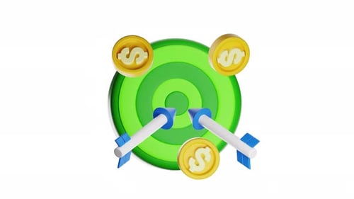 3d Icon Animation Business Target