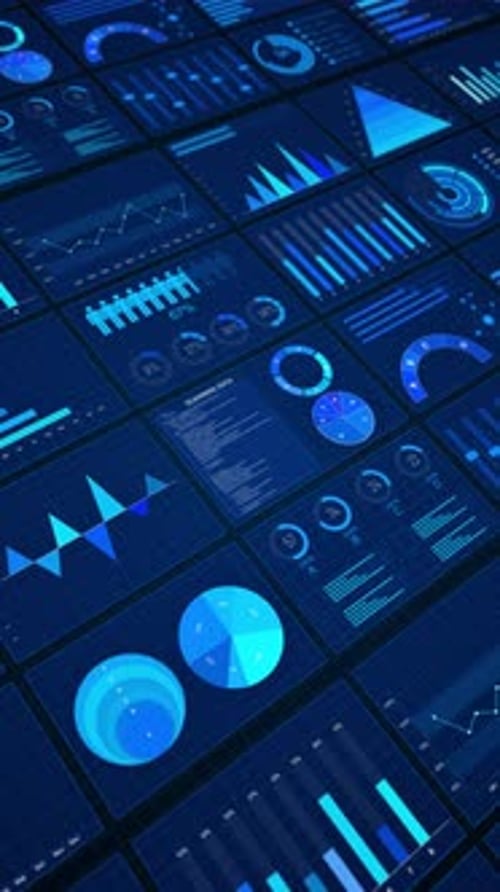 Financial Data Document Graph Chart Report Statistic Data Analytics AI Technology Big Data Business