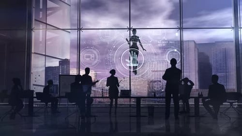 Artificial Intelligence Leads a Presentation in a Company