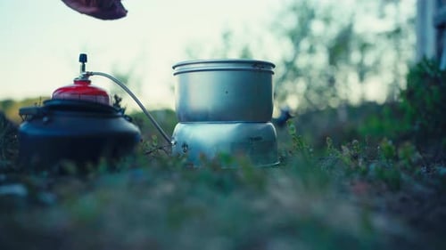 Lighting Camping Stove for Coffee Outdoors