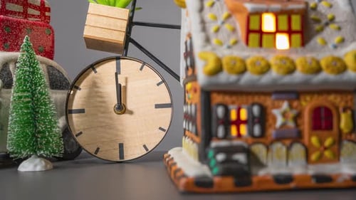 Festive Christmas Clock Counting Down to New Year