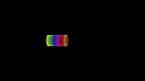 Dynamic Rainbow Geometric Light Rings Animation
