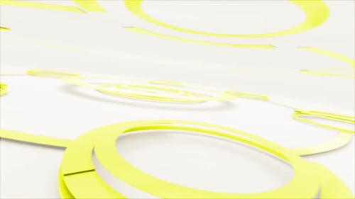 Clean Futuristic Circles Yellow Background