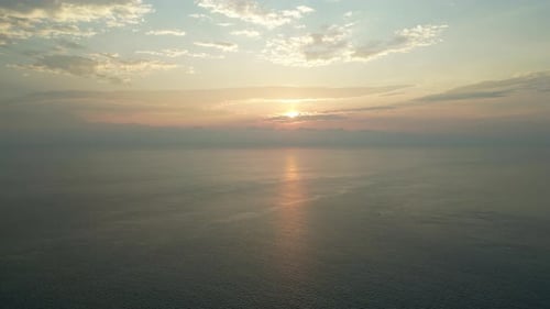 Golden Horizon, Capturing the Beauty of Sea at Sunset in Xiaoliuqiu, Taiwan