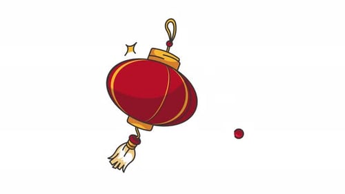 Minimalist Chinese New Year Lantern Animation