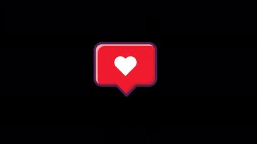 Pulsating Red Heart Social Media Like Animation