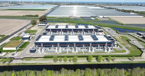 New build datacenter AMS 13 and AMS 14 in Middenmeer, Hollandse Kroon, The Netherlands