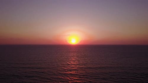 Golden Sunset over The Mediterranean Sea
