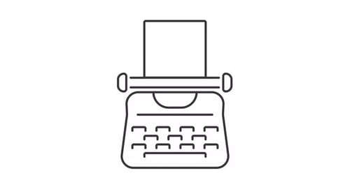 Animated typewriter icon