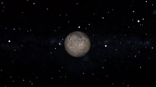 View of Moon Planet animated. 2265
