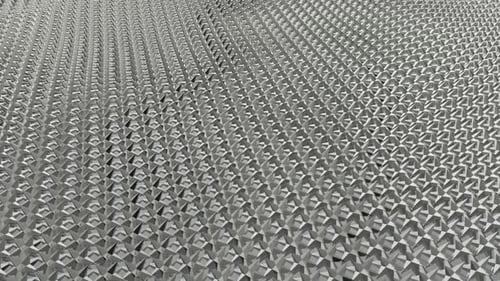 Background with Floating Field of Silver Crystals, Exclusive, Reflection, Unique Design, 3D Render