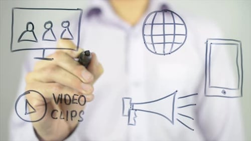 Hand Drawing Viral Marketing Concepts