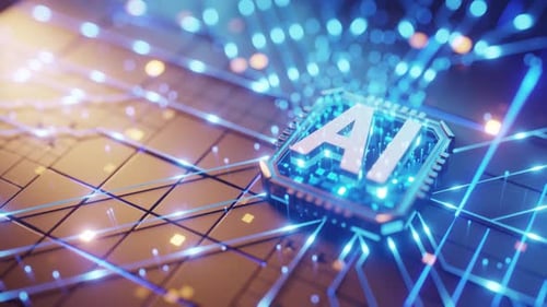 künstliche Intelligenz Chip-auf-Leiterplatte-Makro