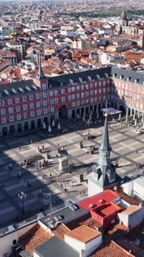 Plaza Mayor At Madrid In Community Of Madrid Spain.