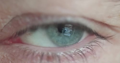 Close Up Macro Shallow Depth of Field Shot of Human Male Eye