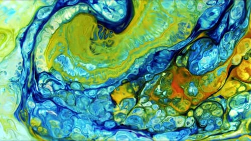 Perfect Multi Colored Fluid Paint Movement Background 9