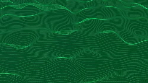 Abstract Wavy Green Dotted Grid Animated Background
