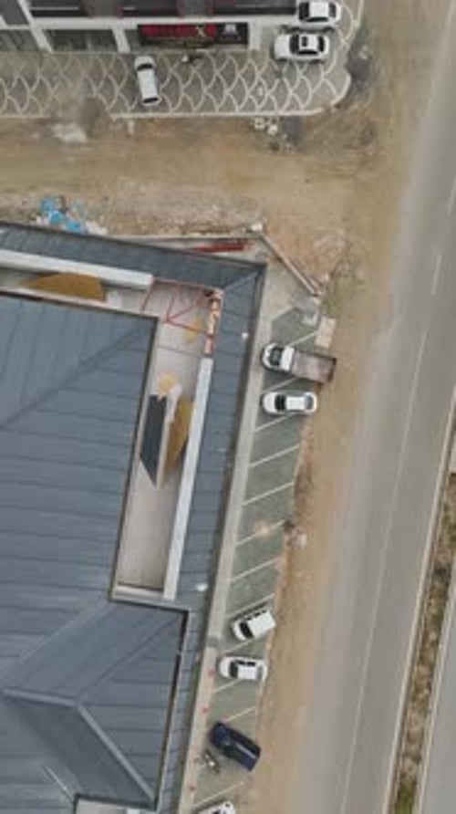Vertical Video Balcony Glazing and Fa Ade Work Progress As Heavy Machinery Operates Seamlessly on