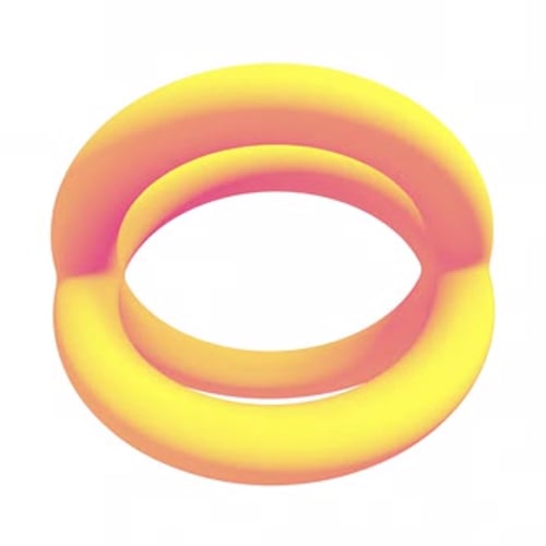 Soft Abstract 3D Morphing Shape with Smooth Gradient Colors