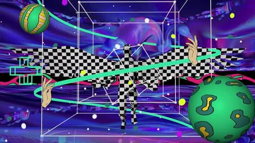 Psychedelischer 3D-Hintergrund