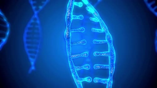 Digital Blue DNA Helix Animation for Scientific and Medical Projects
