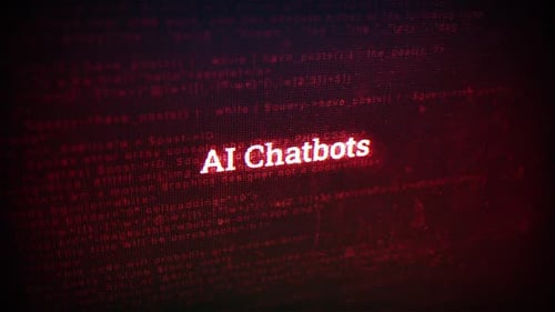 Chatbots Ai em mensagem de tela digital em telas de computador V01