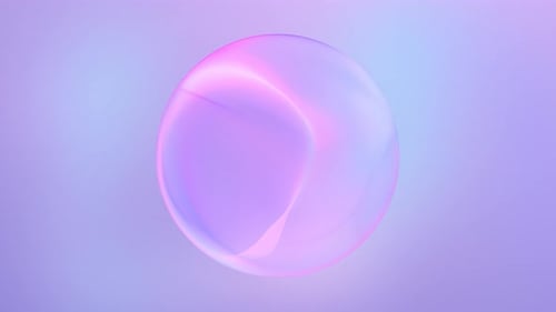 Holographic Iridescent Sphere Abstract Liquid Gradient Loop Background