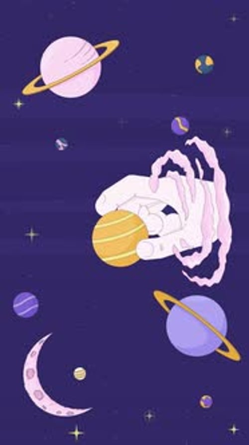 Creation of the universe lofi vertical animation