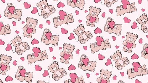 Teddy Bear background on a seamless loop
