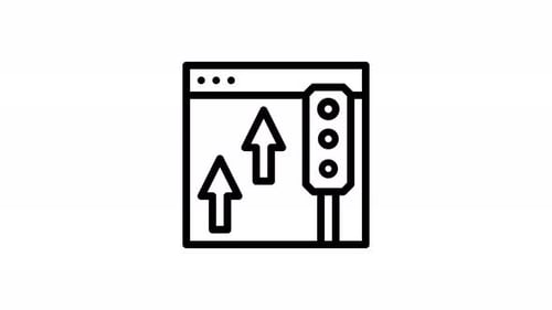 web traffic line icon animation