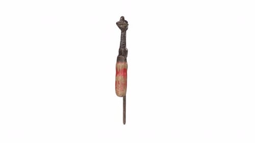 Pince en C vintage avec manche en bois