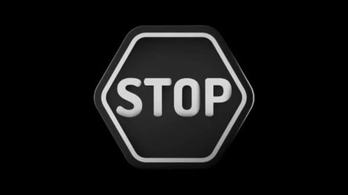 Icono 3D Stop Black